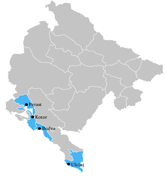 Mapa Montenegro